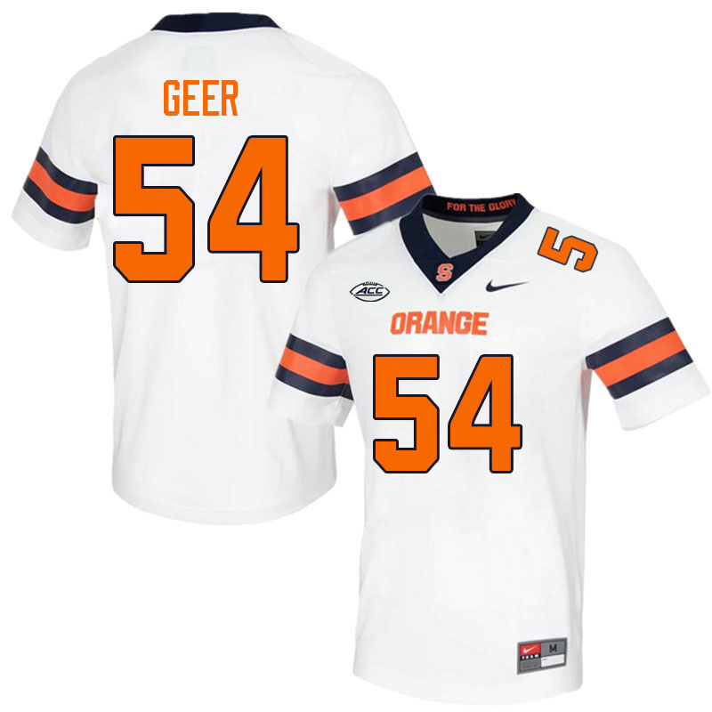 Syracuse Orange #54 Jatius Geer College Football Jerseys Stitched-White